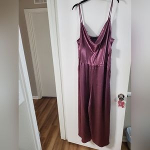 Eloquii fun pink shiny jumpsuit size 20